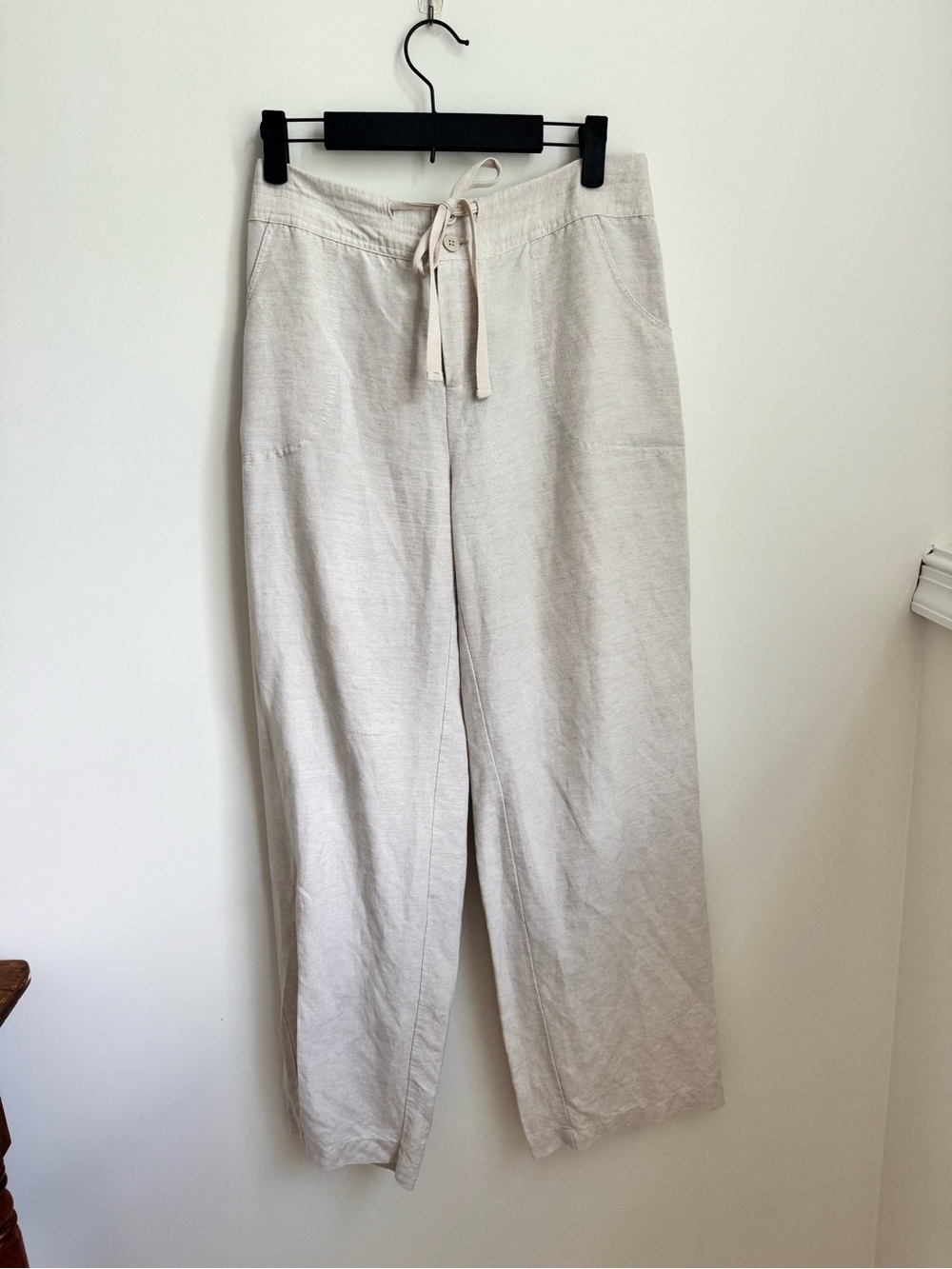 Coldwater Creek Natural Fit Linen Blend Pants in Light Beige - Picture 1 of 4